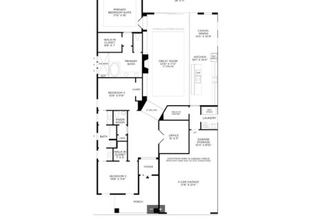 House floor plan «House», 3 bedrooms in Edison - Heritage Collection