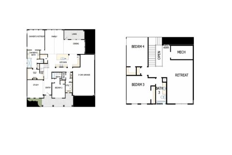 House floor plan «House», 4 bedrooms in Oak Grove at Silverleaf 70’