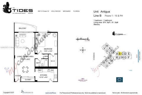 Condo in Hollywood, Florida, 1 bedroom  № 1937623 - photo 30