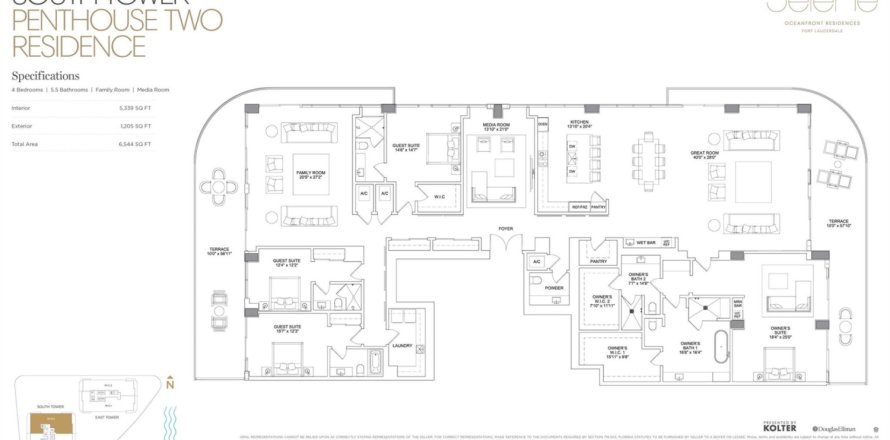 Condo in Fort Lauderdale, Florida, 3 bedrooms  № 871548