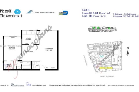 Copropriété à louer à Sunny Isles Beach, Floride: 1 chambre, 71.26 m2 № 1982655 - photo 18