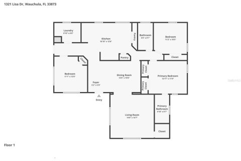 Villa ou maison à vendre à Wauchula, Floride: 3 chambres, 136.1 m2 № 2406605 - photo 4