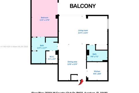 Condo in Aventura, Florida, 2 bedrooms  № 1951708 - photo 6