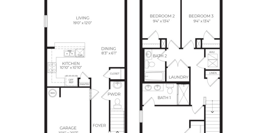 Townhouse in Davenport, Florida 3 bedrooms, 135.92 sq.m. № 1848188