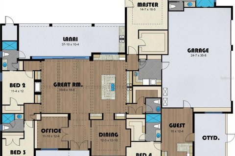 Casa en venta en Orlando, Florida, 4 dormitorios, 282.7 m2 № 1900726 - foto 2