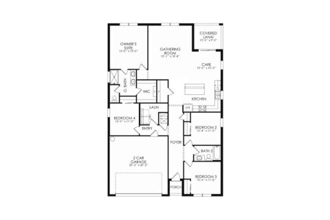 Планировка виллы или дома «171SQM» 4 спальни в ЖК SUMMERS CAY