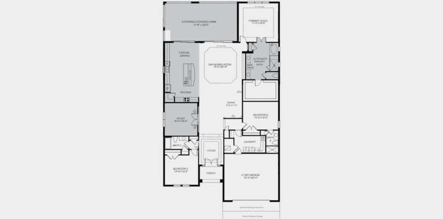 Планировка таунхауса «288SQM PALLAZIO» 3 спальни в ЖК ESPLANADE AT ARTISAN LAKES