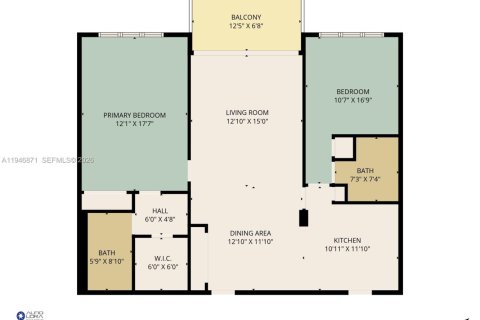 Снять в аренду кондоминиум в Майами-Бич, Флорида 2 спальни, 95.69м2, № 2003667 - фото 21