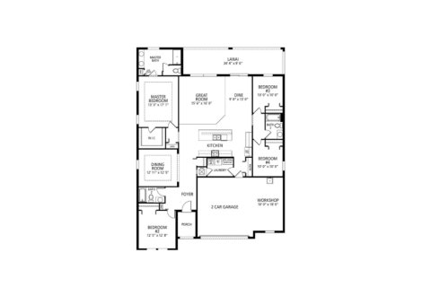 House floor plan «House», 4 bedrooms in Village Park by Maronda Homes