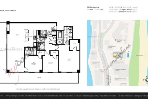 Condo in Miami Beach, Florida, 3 bedrooms  № 2072821