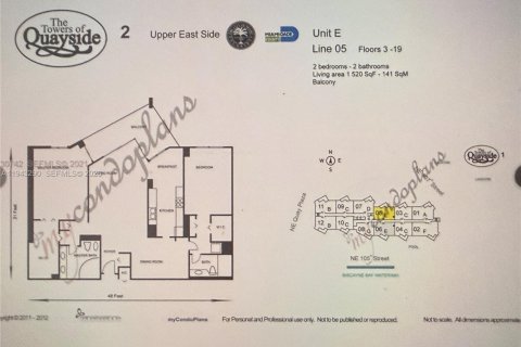 Copropriété à vendre à Miami, Floride: 2 chambres, 141.21 m2 № 1999561 - photo 2