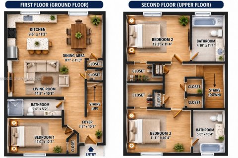 Adosado en venta en Miami, Florida, 3 dormitorios, 123.37 m2 № 2069719 - foto 15