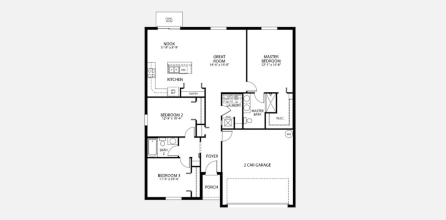 Townhouse in POINCIANA in Poinciana, Florida 3 bedrooms, 134 sq.m. № 103020
