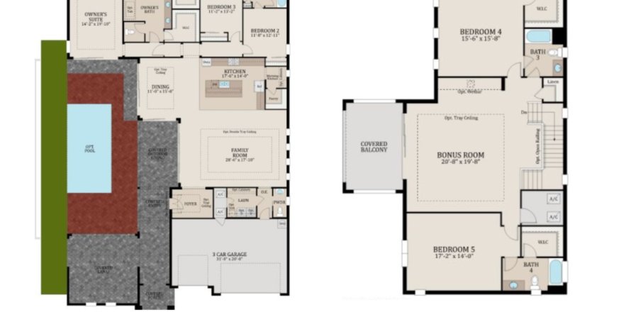 House in Robins Cove at Epperson by Biscayne Homes in Wesley Chapel, Florida 5 rooms, 395 sq.m. № 373530
