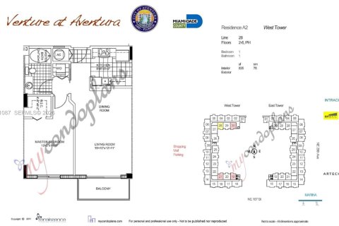Купить кондоминиум в Авентура, Флорида 1 спальня, 77.57м2, № 2168335 - фото 28
