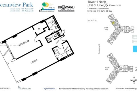 Condo in Hallandale Beach, Florida, 1 bedroom  № 1923631 - photo 10