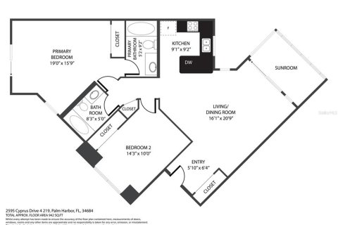 Condo in Palm Harbor, Florida, 2 bedrooms  № 1854577 - photo 25