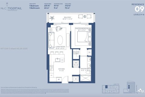 Condominio en venta en Miami, Florida, 1 dormitorio, 62.71 m2 № 1704647 - foto 20