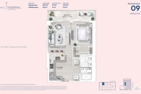 Condominio en venta en Miami, Florida, 1 dormitorio, 62.71 m2 № 1704647 - foto 2
