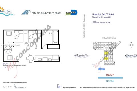 Copropriété à vendre à Sunny Isles Beach, Floride: 39.02 m2 № 2027593 - photo 11