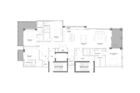 Планировка квартиры «268SQM 605» 4 спальни в ЖК ROYAL PALM RESIDENCES