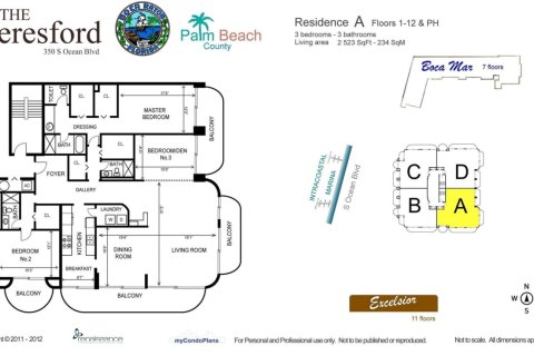 Condominio en venta en Boca Raton, Florida, 3 dormitorios, 234.39 m2 № 979037 - foto 1
