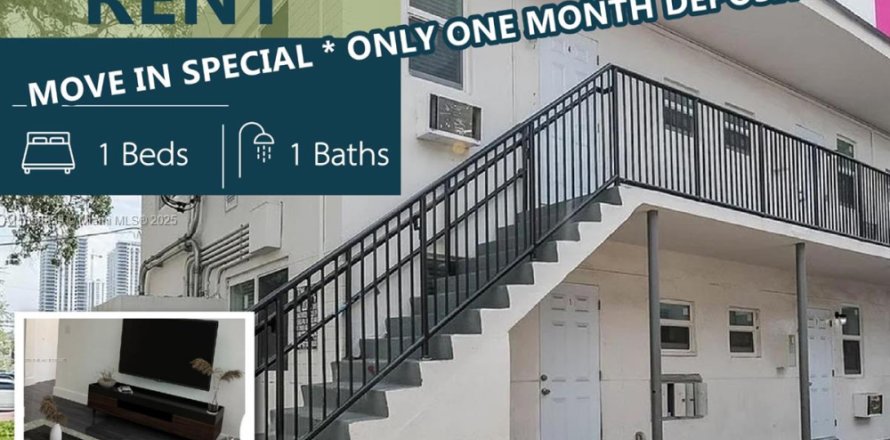 Квартира в Майами, Флорида 1 спальня, 46.45м2 № 1978087