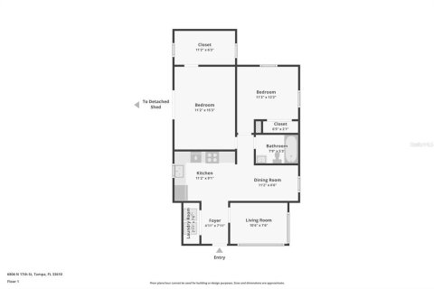 Villa ou maison à vendre à Tampa, Floride: 2 chambres, 81.75 m2 № 2415527 - photo 23