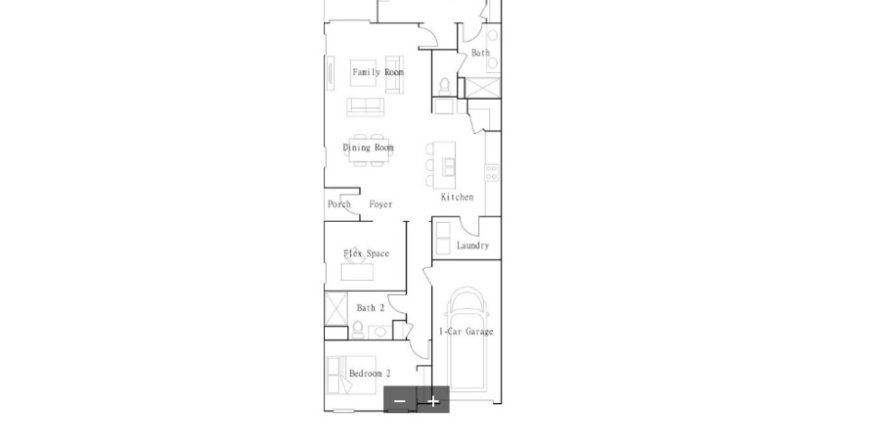House in Angeline Active Adult - Active Adult Villas in Land O' Lakes, Florida 2 bedrooms, 150 sq.m. № 530292