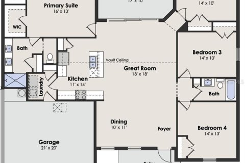 House in Citrus Springs, Florida 4 bedrooms, 169.92 sq.m. № 1911707 - photo 2