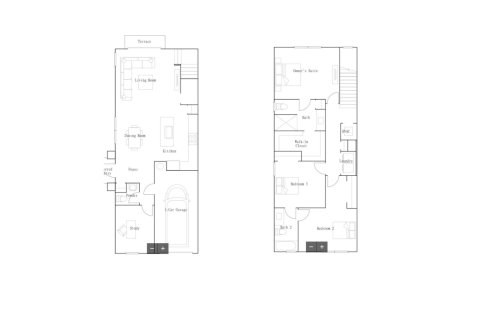 Townhouse floor plan «Townhouse», 3 bedrooms in Heathwood Reserve - Townhomes