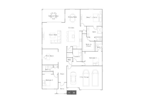 House floor plan «House», 3 bedrooms in Arden - The Stanton Collection