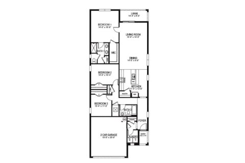 House floor plan «House», 3 bedrooms in Courtland Park Express Series