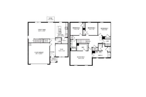 House floor plan «House», 4 bedrooms in Courtland Park