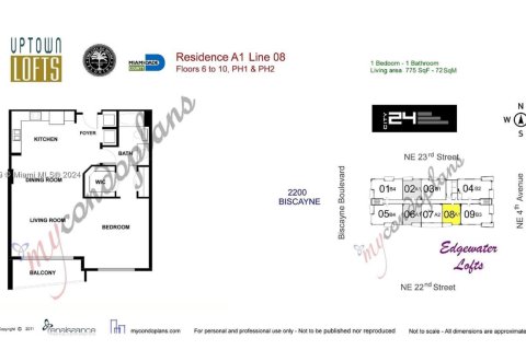 Condo in Miami, Florida, 1 bedroom  № 1862670 - photo 2