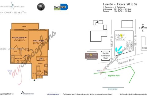 Condominio en alquiler en Miami, Florida, 1 dormitorio, 74.51 m2 № 2084907 - foto 13