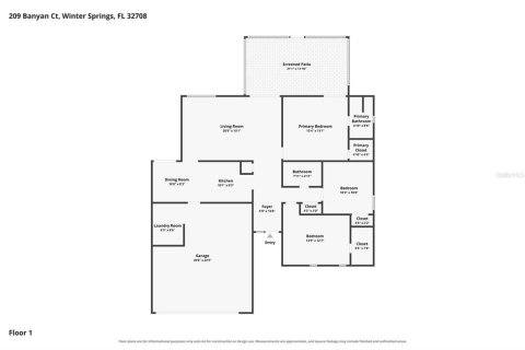 Villa ou maison à louer à Winter Springs, Floride: 3 chambres, 121.24 m2 № 2413931 - photo 2