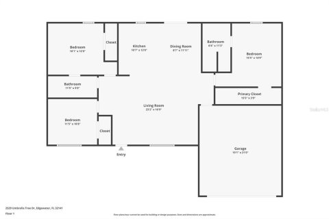 House in Edgewater, Florida 3 bedrooms, 139.35 sq.m. № 1761436 - photo 6