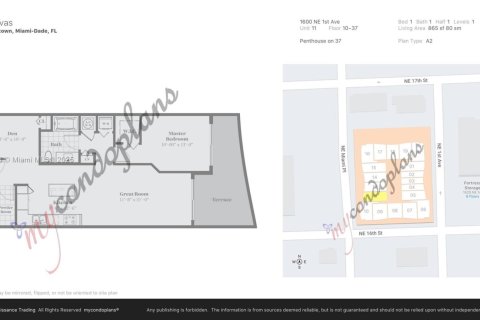 Condominio en venta en Miami, Florida, 1 dormitorio, 80.36 m2 № 1788814 - foto 29
