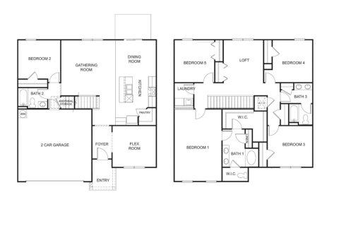 House floor plan «House», 5 bedrooms in River Glen Express by D.R. Horton