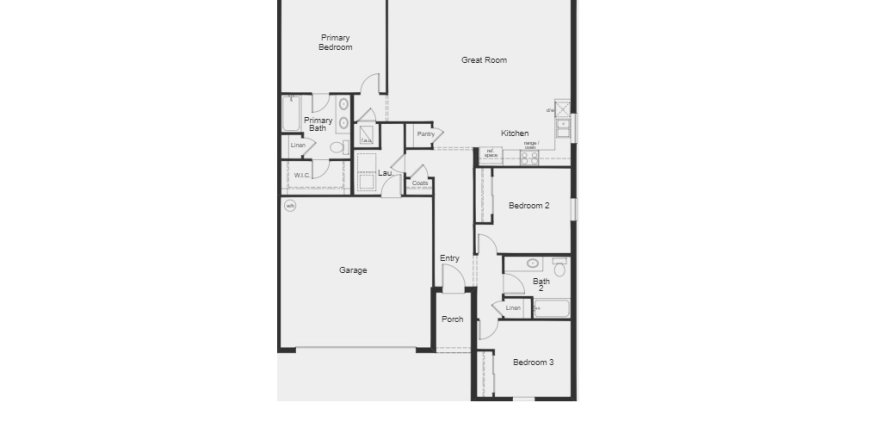 Планировка объекта «House» 3 спальни в ЖК Sawgrass Lakes II