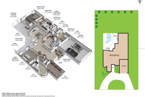 Villa ou maison à vendre à Parrish, Floride: 4 chambres, 306.58 m2 № 1723204 - photo 2