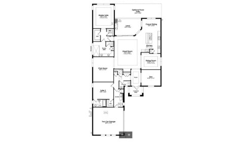 Планировка виллы или дома «House» 3 спальни в ЖК Cresswind Palm Beach