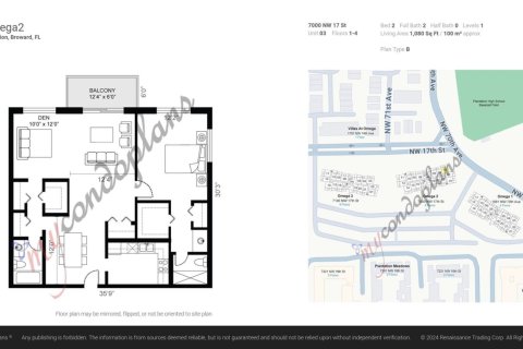 Condo in Plantation, Florida, 2 bedrooms  № 2189746 - photo 27