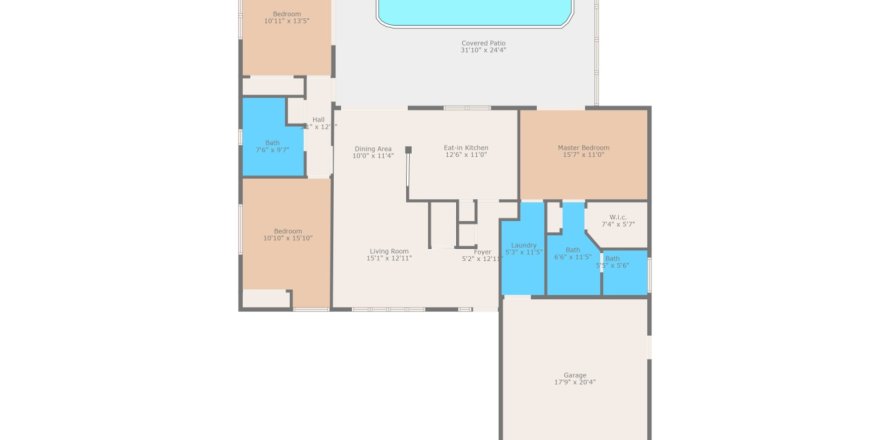 Casa en Spring Hill, Florida 3 dormitorios, 138.98 m2 № 1520877