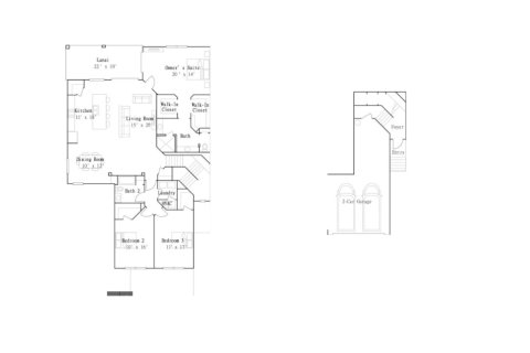 Townhouse floor plan «Townhouse», 3 bedrooms in Wellen Park Golf & Country Club - Coach Homes