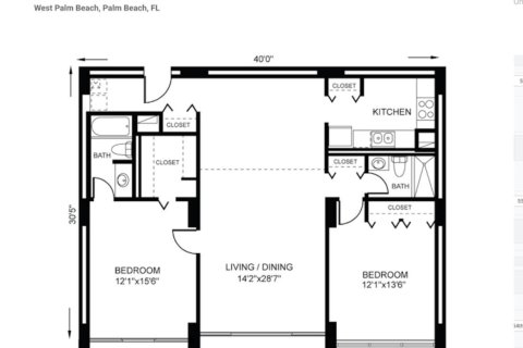Condo in West Palm Beach, Florida, 2 bedrooms  № 1208753 - photo 1
