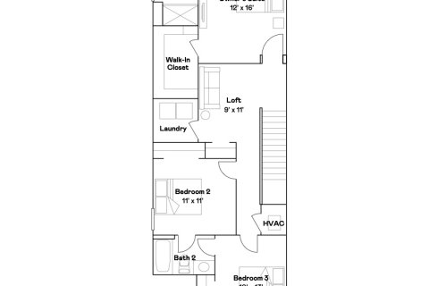 Townhouse in ANGELINE in Land O' Lakes, Florida 3 bedrooms, 166.02 sq.m. № 1877305 - photo 6