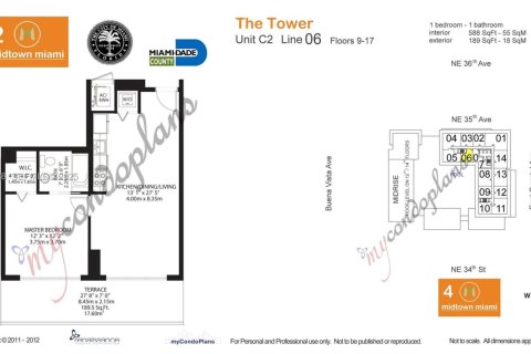 Condominio en alquiler en Miami, Florida, 1 dormitorio, 54.63 m2 № 1991409 - foto 7