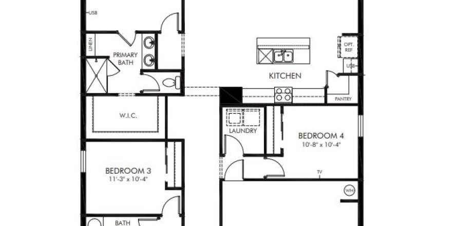 House in Poinciana, Florida 4 bedrooms, 170.94 sq.m. № 1868869